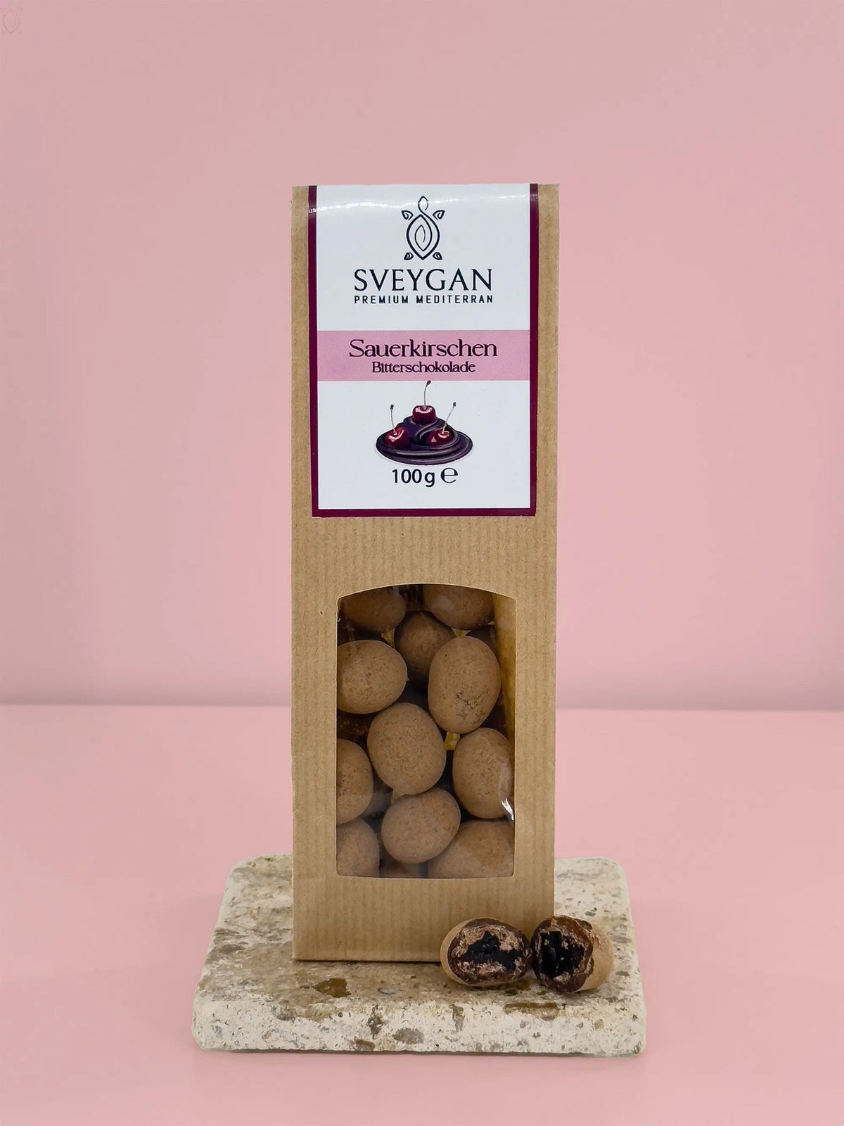 Sauerkirschen in Bitterschokolade 100g - sveygan - Premium Mediterran