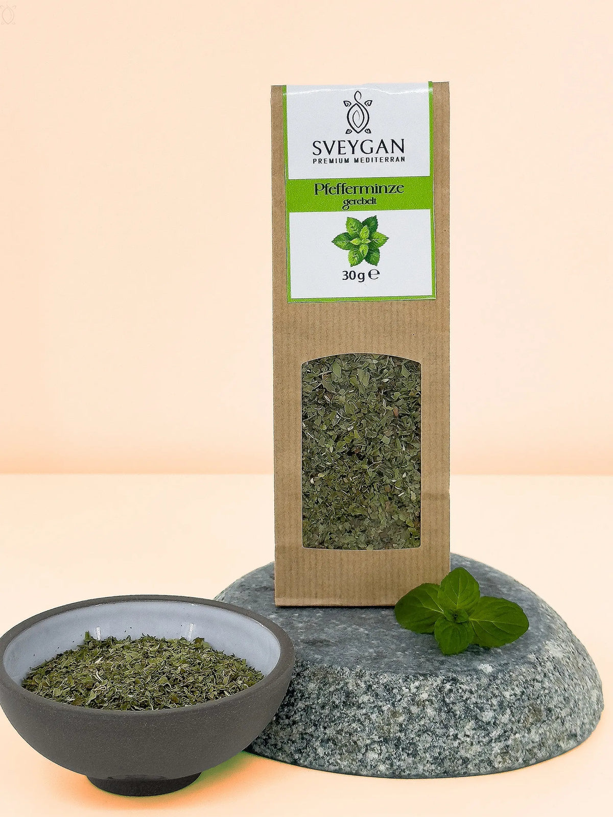 Pfefferminze gerebelt 30g - sveygan - Premium Mediterran