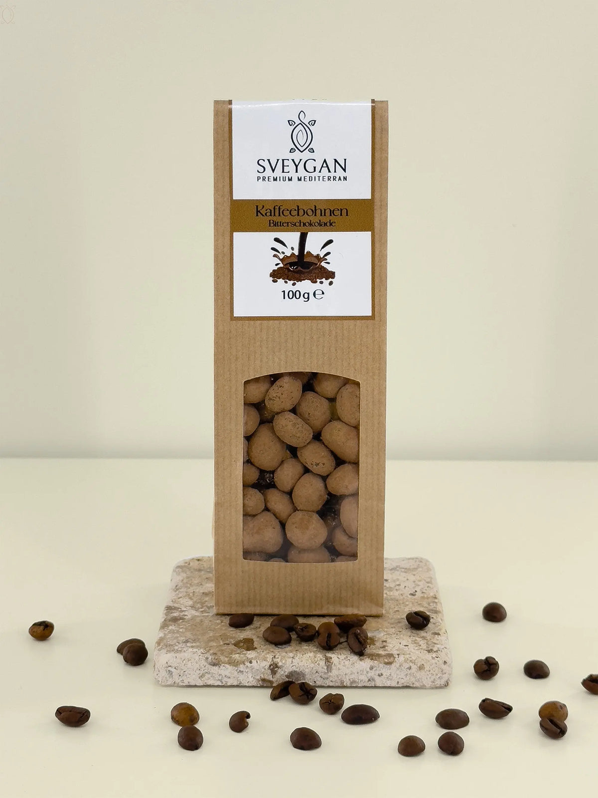 Kaffeebohnen in Bitterschokolade 100g - sveygan - Premium Mediterran